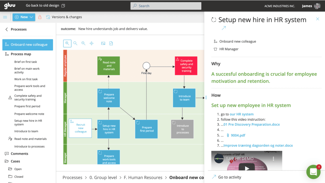 Visualized process mapping