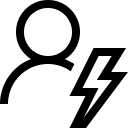 Benutzer mit Aktionssymbol