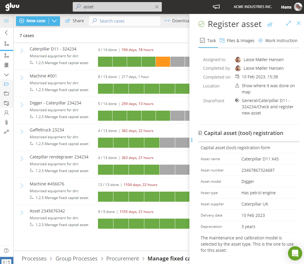 Capability to orchestrate process execution, Gluu