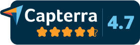 Capterra brugervurdering 4,7 stjerner