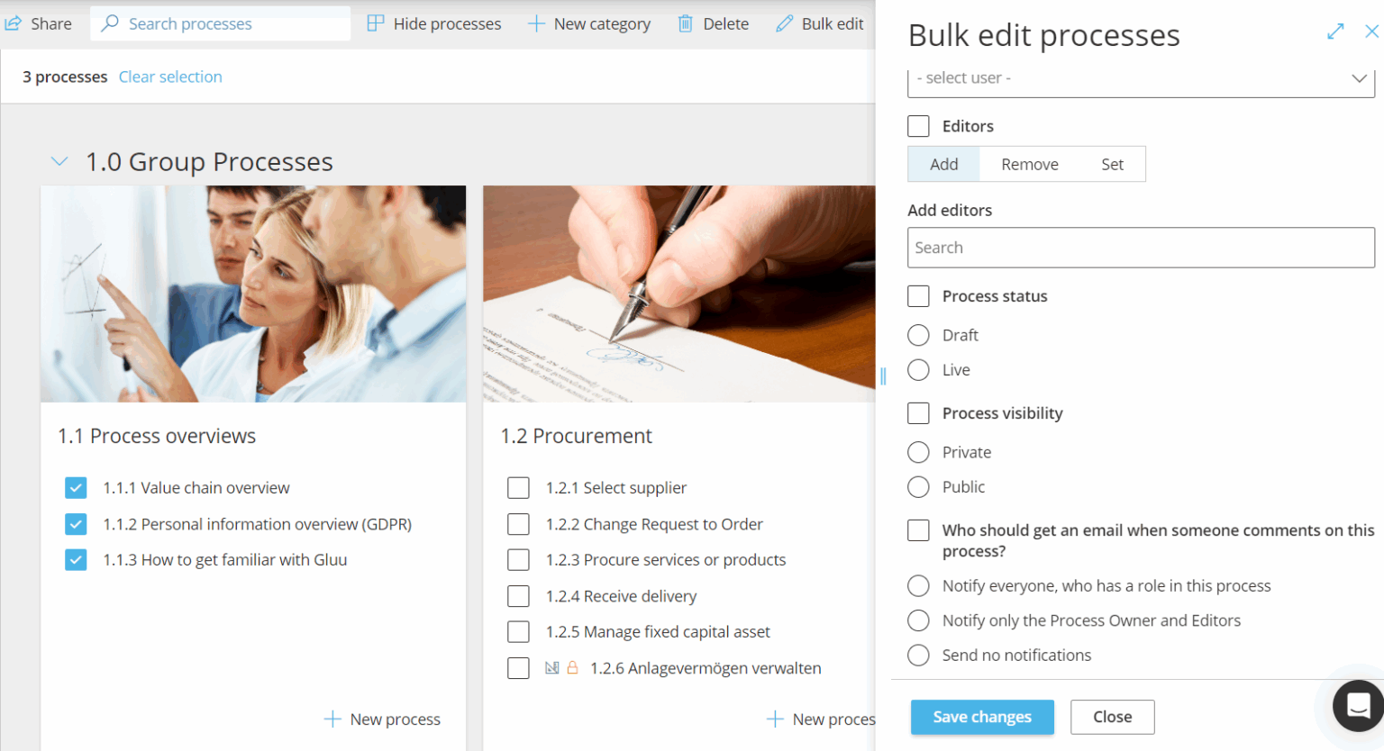 Use a process hierarchy to organise processes | Gluu Documentation 📘