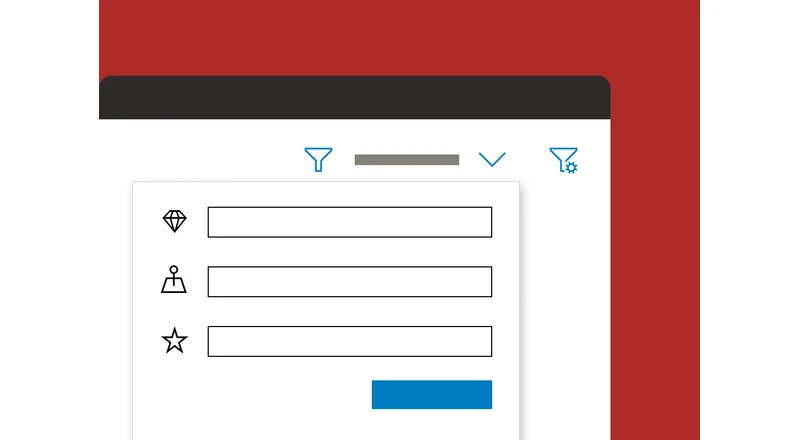 Symbol für das Add-on Erweiterte Anpassung mit Filter-, Personen- und Sternsymbolen über einer Formularvorschau